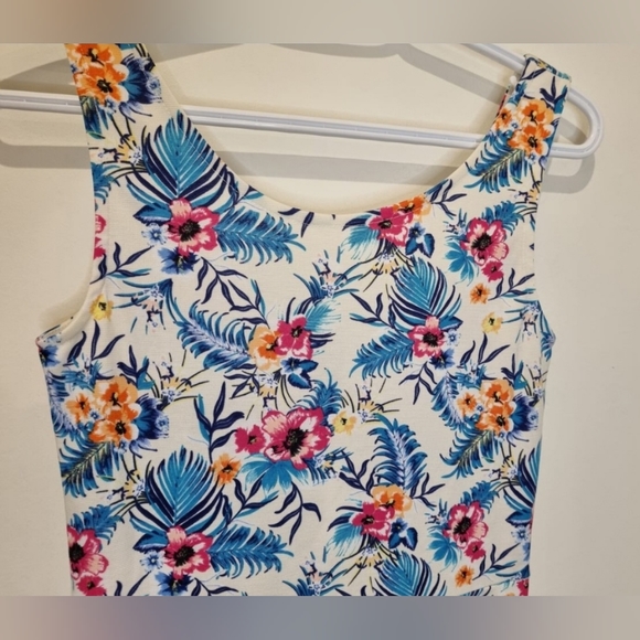 H&M white floral skater dress size 8 - Picture 2 of 3